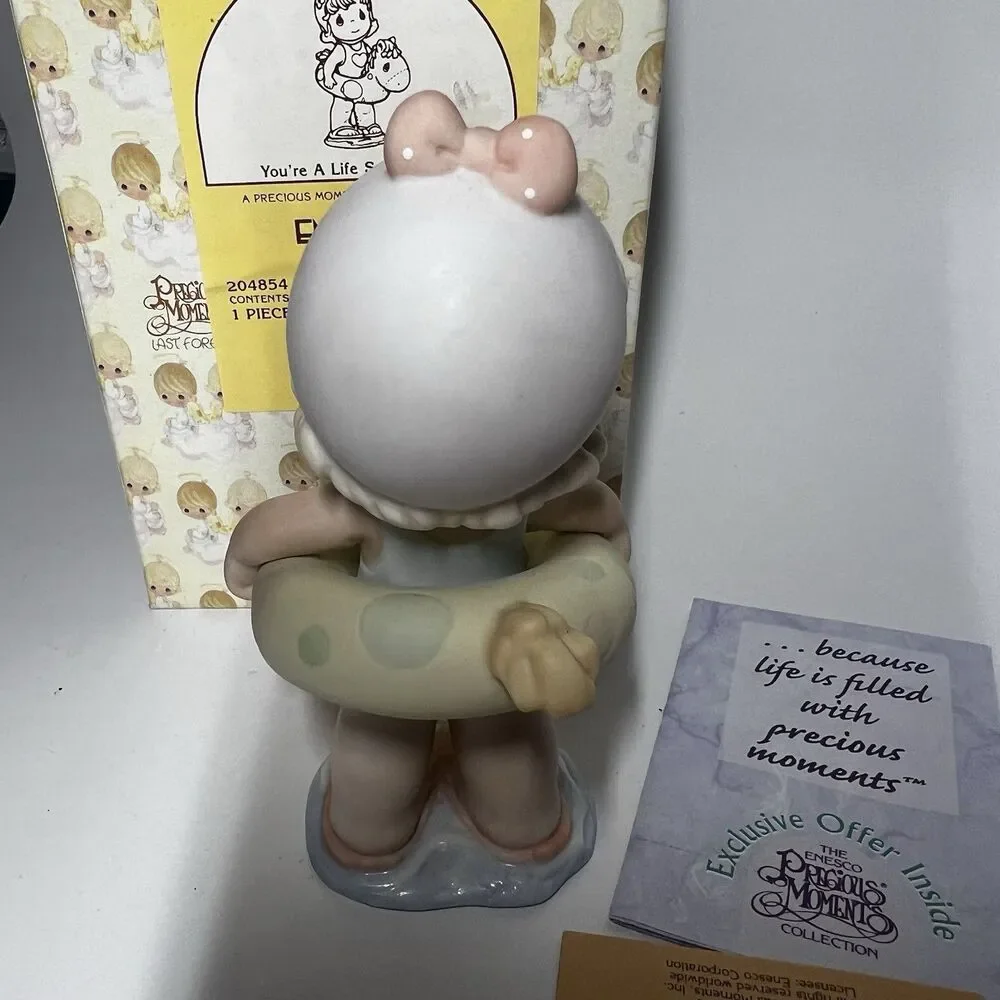 Precious Moments 204854 You're A Life Saver To Me Vintage 1996 Figurine Box